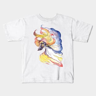 Afghan Hound Colour Fantasy Kids T-Shirt